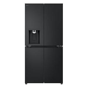 LG GML861EPPE Side by Side Slim Kühlschrank, Klasse E, 506 L, Multi-Door Kühlschrank mit Gefrierfach, Eis-, Crushed Ice- Wasserspender mit UVnano, Total NoFrost, Smart Inverter Kompressor, Wi-Fi
