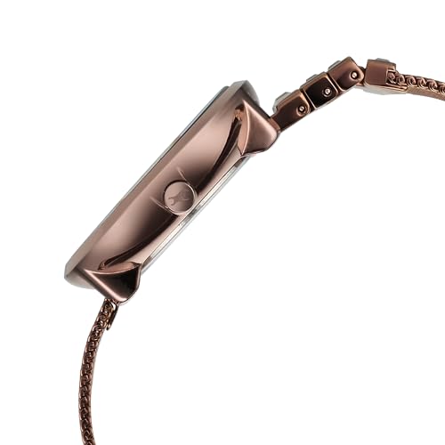 Image of Fastrack Fleek Quartz Analog Brown Dial Brown Stainless Steel Strap Watch for Girls - NT6300QM01