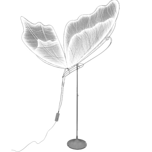 Lampadaire papillon de mariage, Lampe de sol papillon mariage à LED plafond créative suspendue(White Light,80cm)