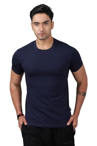 Image of Men's Crew Neck Slim Fit Gym Sports T-Shirt