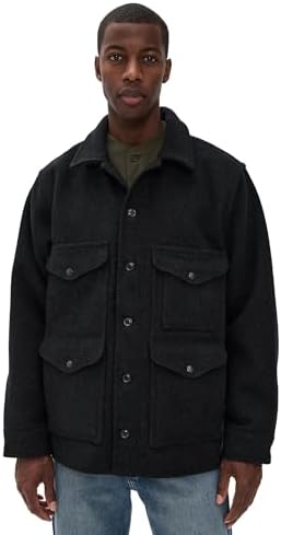 Filson Men's Mackinaw Cruiser Coat, Charcoal, X-Large : Amazon.com