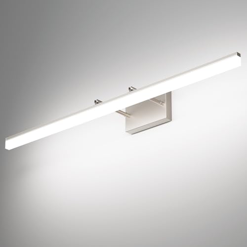 Image of Aipsun 40 inch Modern Brushed Nickel Vanity Light Adjustable LED Bathroom Light Fixtures Over Mirror Rotatable Vanity Lighting 5500K