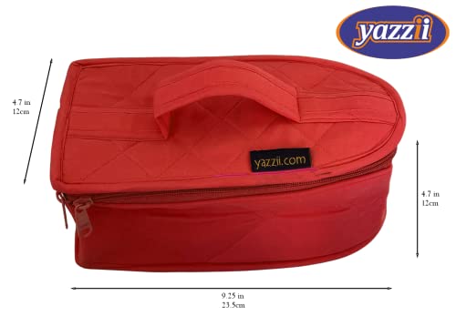 Image of Yazzii Iron Storage Case - Iron Protective Cover - Travel Iron Holder with Handle & Zipper Closure - Iron Carrying Storage Bag - Dustproof & Easy to Carry Red