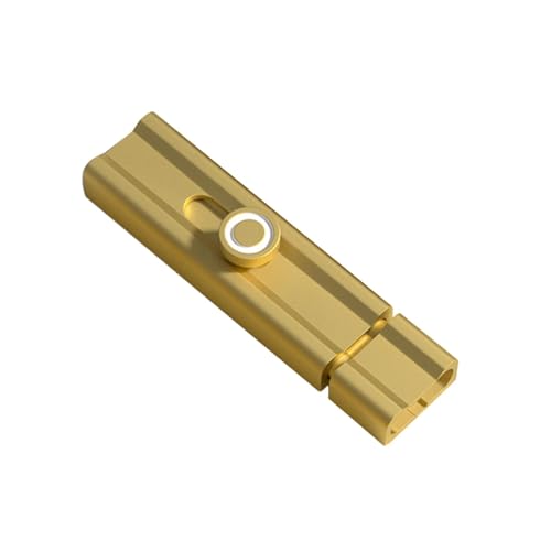 Pestillo de barril dorado con efecto fluorescente sin perforación, cerradura deslizante de aleación de aluminio para puerta, ventana, pantalla, valla (80 mm)