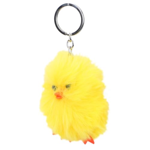 Image of TOYANDONA Yellow Chick Keychain Plush Bag Charm for Keys and Backpacks