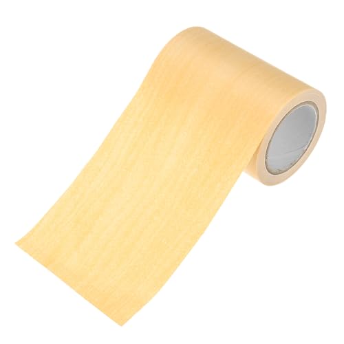Image of M METERXITY 1-Roll Wood Grain Repair Tape, 3.15in x 15ft Textured Realistic Self-Adhesive Wood Floor Tape Contact Paper for Furniture /Floors /Home [Yellow]