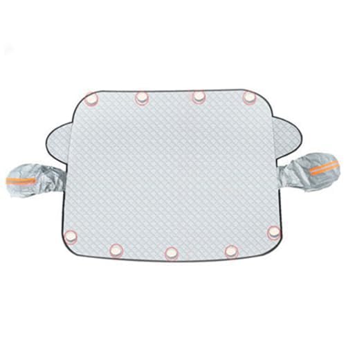 QSJKLC Cubierta Parabrisas Delantero de Coche para VW Arteon/VW CC 2019 2020 2021 2022 2023 2024, Cubierta de Nieve del Parabrisas, con Cubierta de Espejo Lateral,Silver-110 * 145