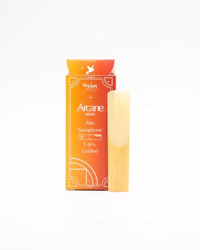 Syos Arcane Alto Saxophone Reeds 3 - Easy to Control Alto Sax Reeds 3 for a Warm and Rich Sound - Unfiled Reeds for Alto Saxophone Mouthpiece - Alto Saxophone Reeds Box of 5