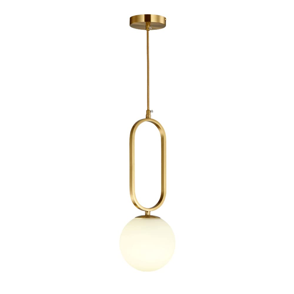 Lustre en métal et verre E27 pour cuisine et salle à manger