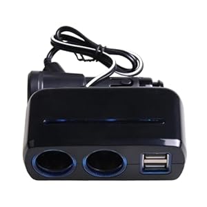 Qsvbeeqj Kfz-Ladeadapter mit 3A, Doppel-USB