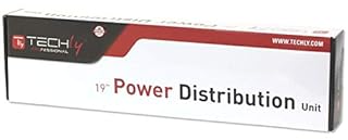 Techly Professional 025725 Multipresa 8 Posti da Rack 19" con Interruttore Connettore C14 1U Nero/Rosso