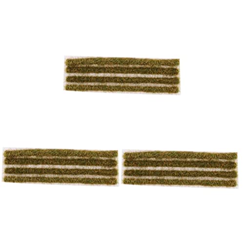 Veemoon 3 Sets 1:87 Scale Kit Rice Field Static Grass Tufts Self-Adhesive for Landscape Model Diorama