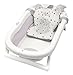 Primabobo My Toy Baignoire pliable pour bébé de 0 à 36 mois avec pieds antidérapants, coussin ergonomique et jouet amovible, facile à ranger (rose)