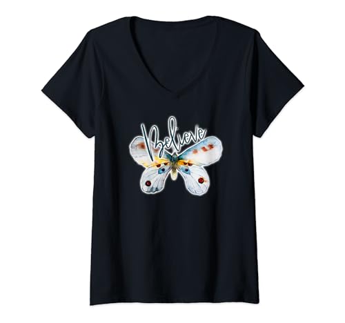 Femme Croyez, pour Katie Gryffin Graphix T-Shirt avec Col en V