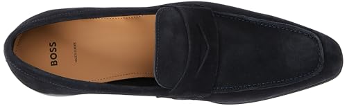 BOSS Men's Modern Loafer, Dark Blue, 6.53