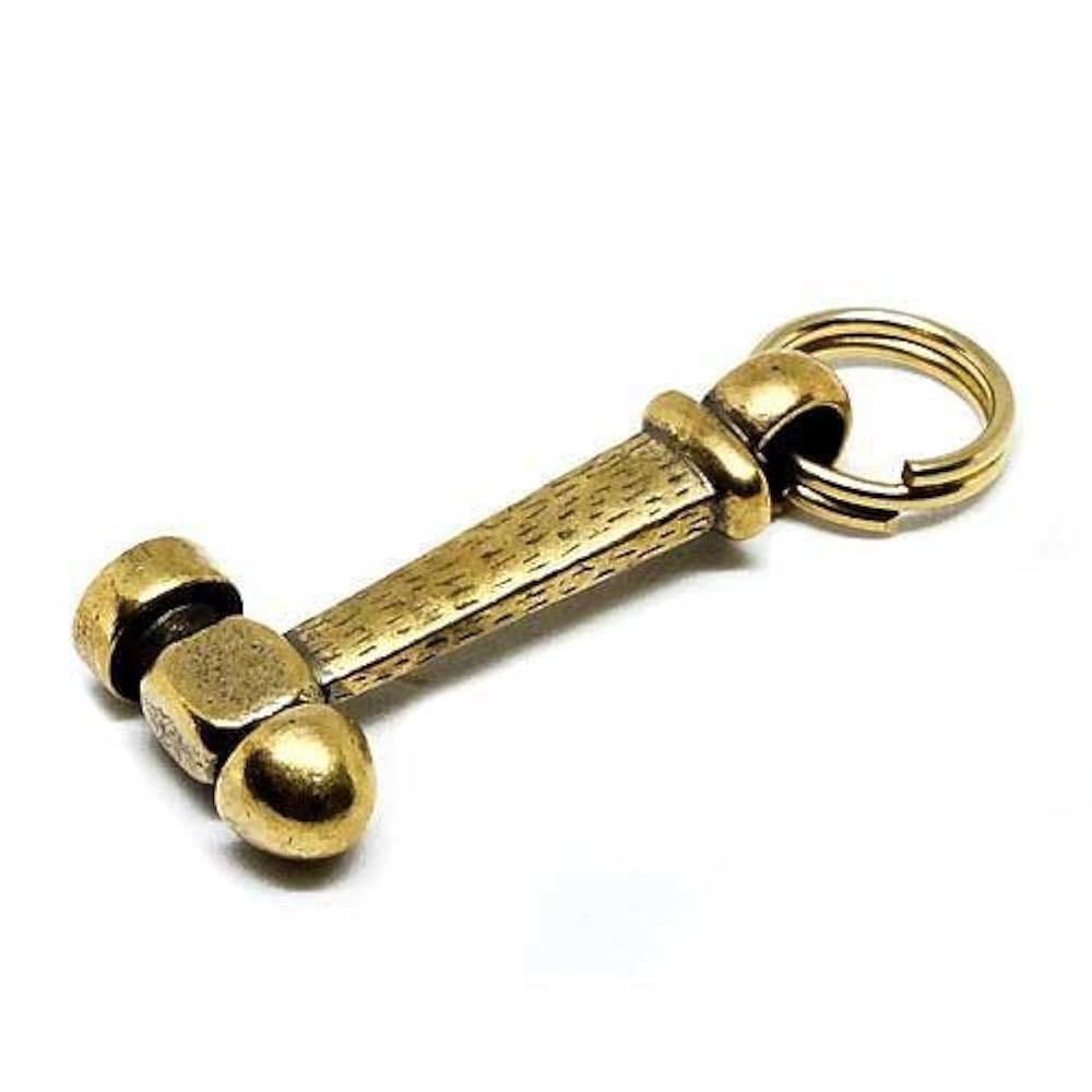 Amazon.co.jp: [BRASS STORE] 真鍮 キーホルダー（ハンマー
