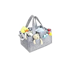 Baby Diaper Caddy Organizer Nursery Basket – A Baby basket gift registry for baby shower list. This is a baby must haves essentials. Neutral baby stuff for newborn boy nursery decor or girl