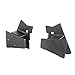 u-Box Wrangler TJ Factory Door Mirror Mounting Brackets Texture Black for Jeep Wrangler TJ 97-06