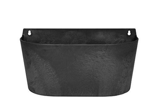 Preisvergleich Produktbild Artstone Pflanzgefäß Wandtopf Claire, frostbeständig und leichtgewichtig, Schwarz, 38x17x20cm