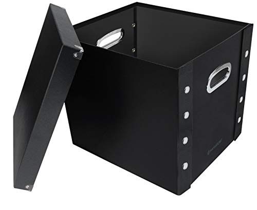 Image of Snap-N-Store Vinyl Record Storage Box, 12 In, 2-Pack, Holds 75 Albums