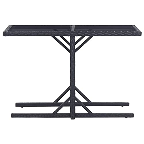 Mesa de terraza resistente con placa de vidrio y fácil limpieza 4