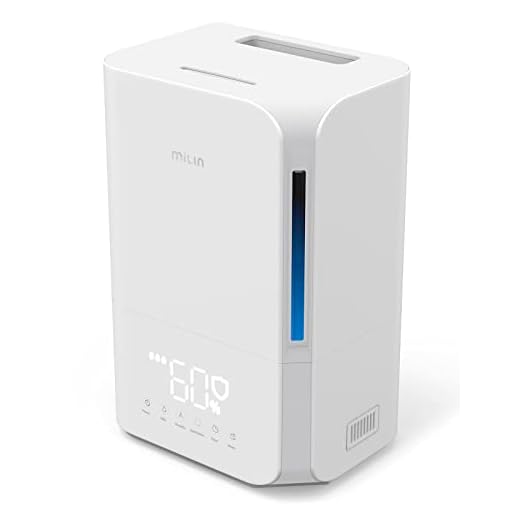 Humidifiers for Bedroom Large Room, 4L Vaporizer Humidifier, Cool Mist Ultrasonic Humidifier for Plants Indoor, Top Fill Humidifier with Quiet Sleep Mode, Essential Oil Diffuser