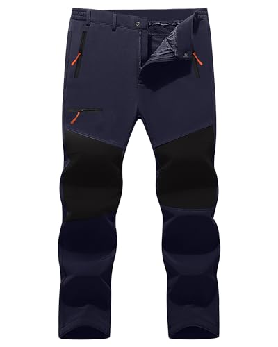 YAOHUOLE Walking Trousers for Men Snickers Work Trousers Montane Terra Pants Waterproof Hiking Trousers Tacvasen Trousers Navy L