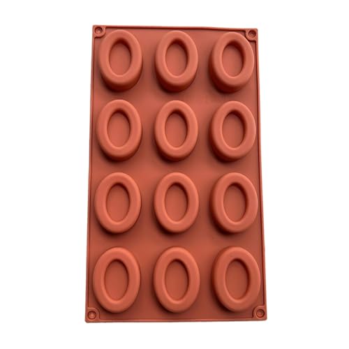 Molde de silicona para galletas - Molde ovalado multiusos para jabón, chocolate, dulces, fondant | Molde reutilizable antiadherente con rejilla para decoración de pasteles, proyectos de manualidades