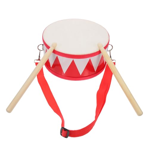 SWOOMEY 奥?夫打?楽器 小戦鼓玩具 双面デザイン 音楽教育用ドラム 子供の成長と手眼協調を促進する楽器 赤白色