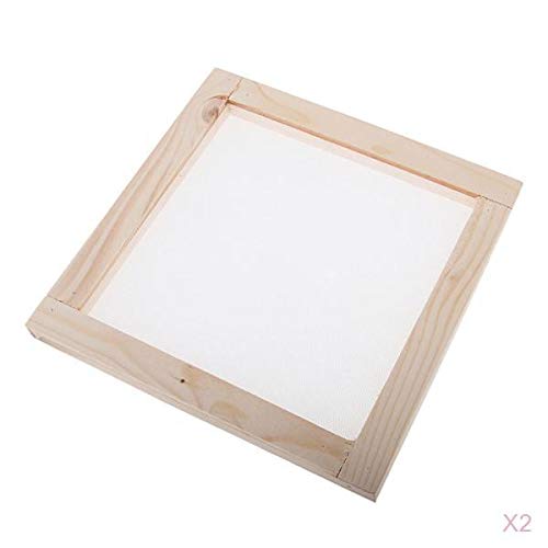 2X Wooden Paper Making Mould Frame Screen for DIY Paper Handcraft 20x20cm Other Crafts Crafts Scrapbooking &-image-19