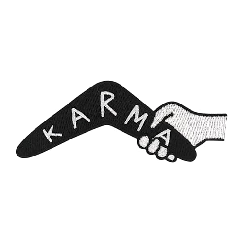 Urbanski Patch Karma Boomerang zum Aufbügeln 4 x 10 cm | Aufnäher...