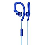 Skullcandy Chops Flex Sweat-Resistant Sport Earbud with in-Line Microphone and Remote, Comfortable and Secure Flexible Ear Hanger, Royal Blue/Swirl