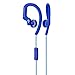 Skullcandy Chops Flex Sweat-Resistant Sport Earbud with in-Line Microphone and Remote, Comfortable and Secure Flexible Ear Hanger, Royal Blue/Swirl