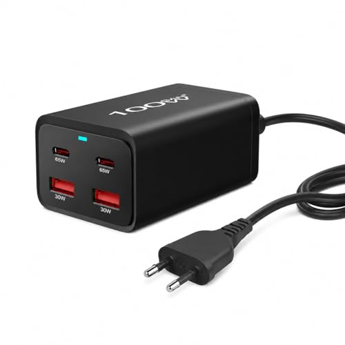 Image of CUBONIC 100W GaN Charging Station, 4-Port Desktop Charger with 2 USB-C & 2 USB-A Ports, Multi Device Charging Hub for Laptops, Smartphones, Tablets, Wearables & USB Powered Electronics