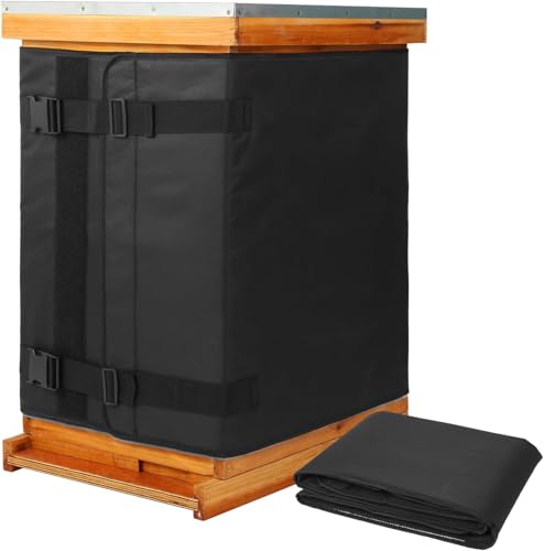 UDXFYS Envolturas para Colmenas de Abejas para Invierno, Envoltura Aislante para Colmenas de 8 y 10 Marcos, Tela Oxford 600D, Suministros de Apicultura Ajustables, Impermeables, 72 x 23,6 p