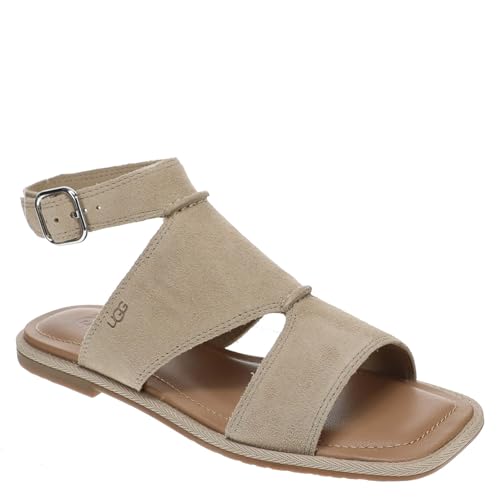 UGG Delray sandale plate femme en cuir premium aux finitions artisanales