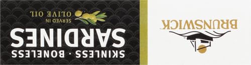 Miniatura 10 de Brunswick Wild Caught Sardinas sin piel y sin hueso, servidas en aceite de oliva, 4.4 onzas (paquete de 6)