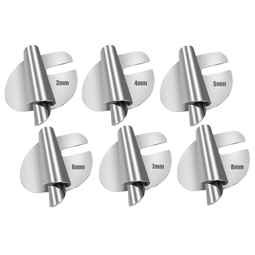 Jnchdghwa Juego de 6 Prensatelas Universales para Dobladillos de 3 A 8 mm con Rodillos de Borde en Espiral.