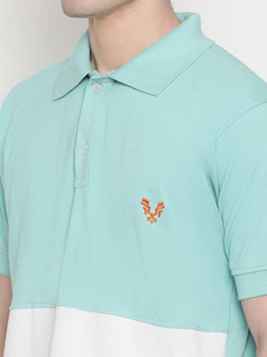 Image of UZARUS Mens Solid Cotton Regular Fit Polo T-Shirt