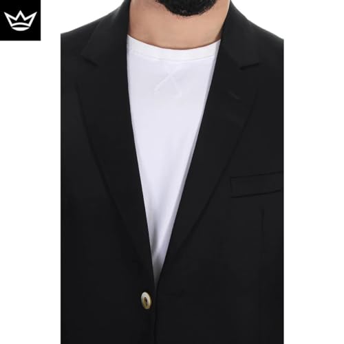 Blazer Masculino Linho Sofisticado Empório Colombo - 46 - Preto