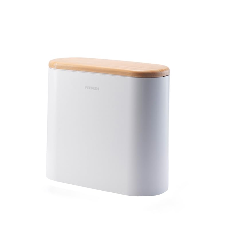 FURN ASPIRE Royal Premium Plastic Press-On Fancy Dustbin For Home/Kitchen/Bedroom - 10 Litre Large (White), Press Top (B0C5WRZ6W1) Amazon Price History, Amazon Price Tracker