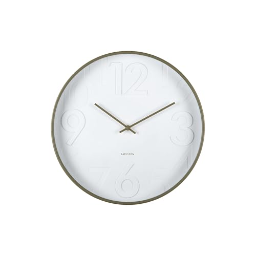 Horloge murale Ayuno Army Green silencieuse pour éliminer les bruits de tic-tac