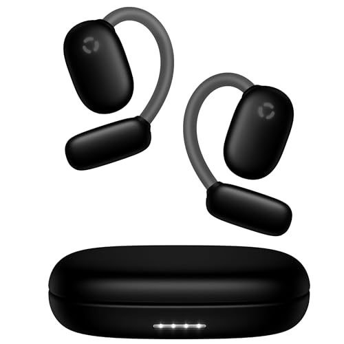 occiam Bluetooth Open-Ear Headphones & Earbuds Real-Time 164 Languages Translation Earbuds 80H Playtime Wireless Sport Earphones for Running Workouts Matte Black
