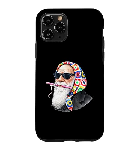 Charles Darwin Evolution Theory Granny Square �����j�҂ݎ� �X�}�z�P�[�X iPhone 11 Pro �p