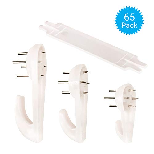 Juego de ganchos para colgar fotos de pared dura no rastros para colgar pared dura gancho blanco
