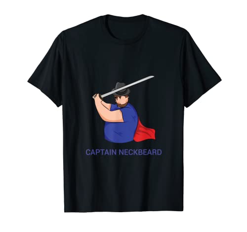 Photo de Capitaine Neckbeard Fedora M'lady Katana Waifu Dank Meme Sire T-Shirt