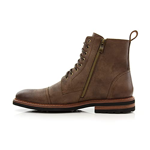 Image of Polar Fox Men's Ankle Dress Boots | Lace-up Casual Fashion Boot Collection | Cap Toe & Plain Toe Styles |