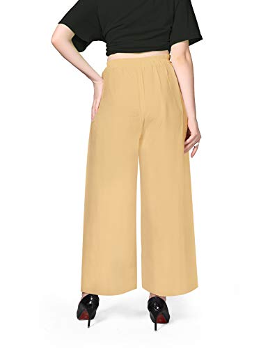 Image of Pranjal Women's Premium Regular Fit Rayon Palazzo - Free Size, Fits Up to 2XL, Stylish & Comfortable (Plazo P)
