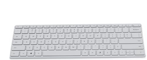Microsoft Designer Compact Keyboard Ultra-Slim Portable Wireless Bluetooth Keyboard for PC, Mac, Laptop, Tablet and Mobile Devices, for Ergonomic Typing - White