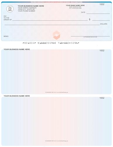 ABC Computer Voucher Checks Compatible w/QuickBooks Check on Top, Chain Prismatic (100 Sheets)